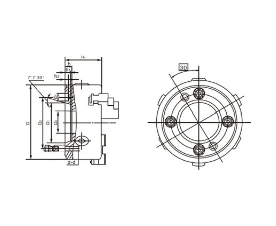 Патрон токарный 315 мм 7100-0041 K11-315 C8 UNIVERSAL ch31511 – изображение 2