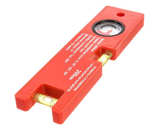 Уровень Спец 200 мм, с угломером, 2 колбы, магнит, пластиковый корпус 3764-F – изображение 3