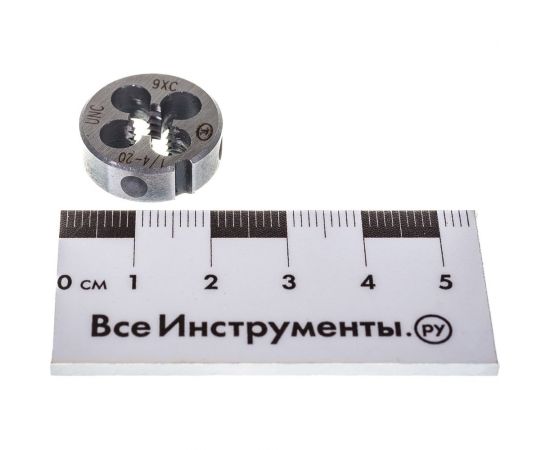 Дюймовая плашка ТехноСталь 1/4"-20 UNС 60 9ХС t254019 – изображение 3