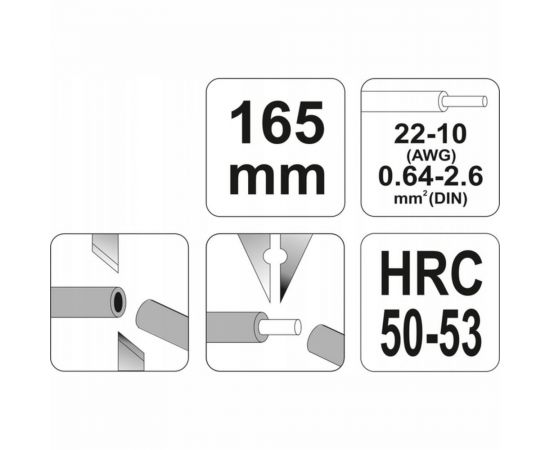 Клещи для зачистки проводов YATO с кусачками, 165мм YT-2294 – изображение 3