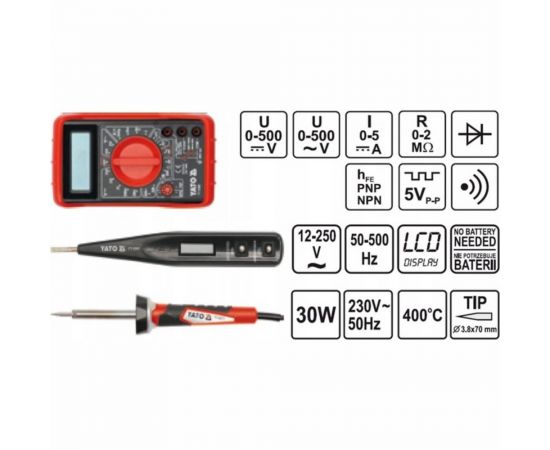 Набор инструментов электрика YATO 68пр. YT-39009 – изображение 4
