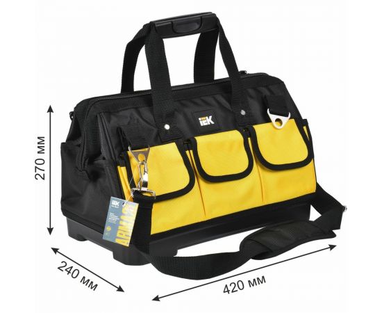 Сумка монтажника IEK bg-03 Arma2l 5 с пластиковым дном A2L5-BG12-03-K02 – изображение 4