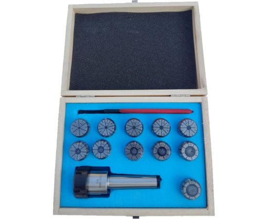 Патрон цанговый КМ3 с набором цанг ЕR 32 11 шт, 4-20 мм TORNERI 041901 – изображение 5