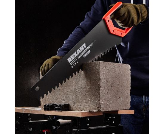 Ножовка по пенобетону REXANT 500 мм, защитное покрытие, твердосплавные напайки на зубья 12-8225 – изображение 6