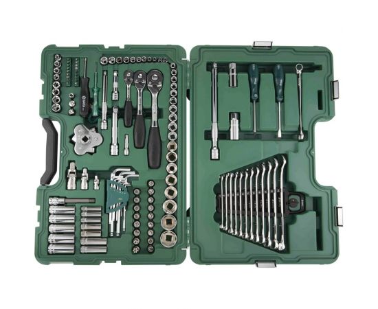 Универсальный набор инструмента 128 шт, 1/4, 3/8 и 1/2 DR SATA 09014A 