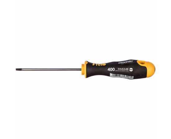 Плоская шлицевая отвертка 3,0х0,5х80 Felo Ergonic 40003210 