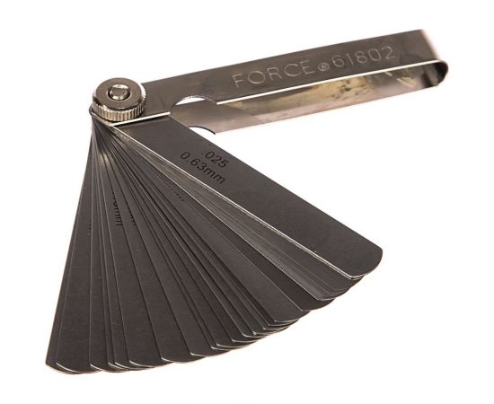 Набор щупов 26шт, 0.04-0.63мм FORCE 61802 