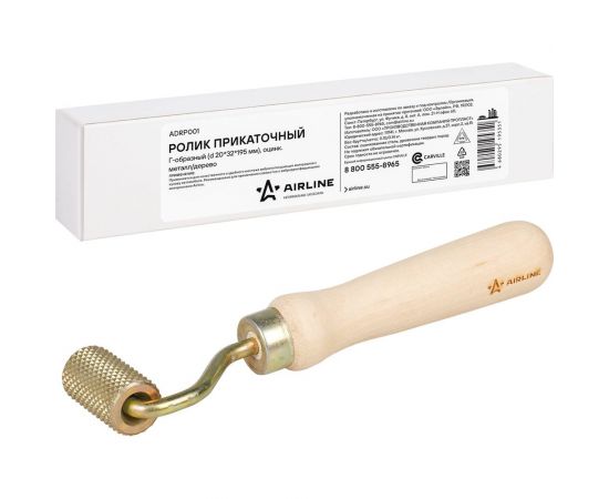 Прикаточный Г-образный ролик Airline оцинкованный металл, дерево ADRP001 