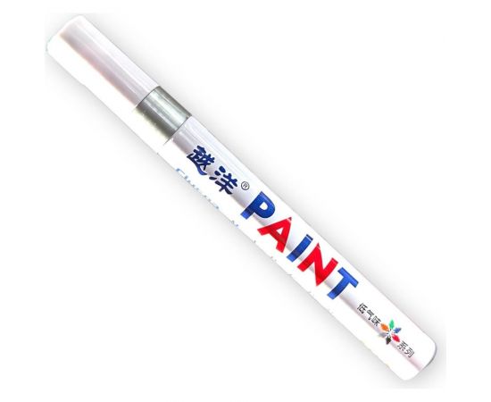 Маркер-краска по металлу Flysea Paint Marker FS-110 с наконечником 2-4 мм, серебряный FS-110-silver 