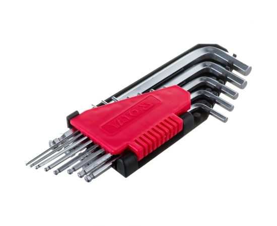 Набор дюймовых шестигранных ключей YATO с шаром, длинные 12шт YT-5837 – изображение 2