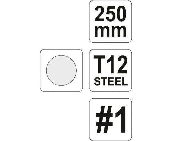 Напильник по металлу YATO круглый, 250мм, №1 YT-6227 – изображение 2