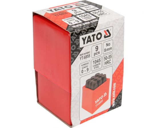 Цифровые клейма YATO 9 пр, 8 мм YT-6855 – изображение 2