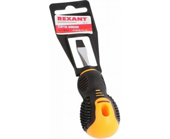 Шлицевая отвертка REXANT SL 6х40 мм, двухкомпонентная рукоятка 12-4725 – изображение 3