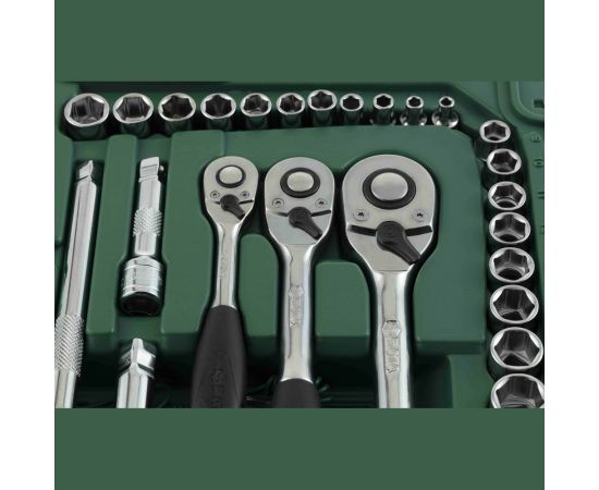 Универсальный набор инструмента 128 шт, 1/4, 3/8 и 1/2 DR SATA 09014A – изображение 3