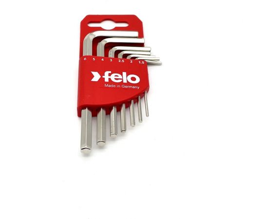 Набор Г-образных шестигранных ключей Felo короткие, 7шт, HEX 1,5-6,0мм 34500711 – изображение 3