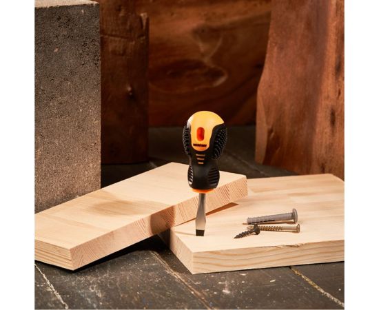 Шлицевая отвертка REXANT SL 6х40 мм, двухкомпонентная рукоятка 12-4725 – изображение 4