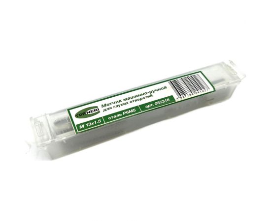 Машинно-ручной метчик TORNERI М13х1.5 Р6М5 для глухих отверстий 035316 – изображение 4