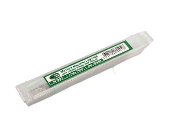 Машинно-ручной метчик TORNERI М 8х0.5 Р6М5, для глухих отверстий, левый 038243 – изображение 5