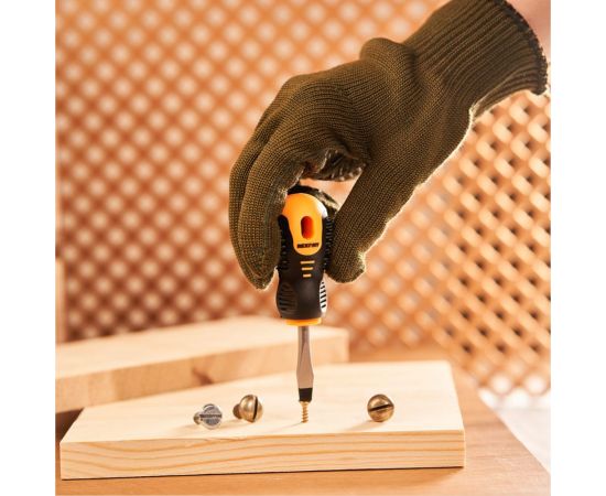 Шлицевая отвертка REXANT SL 6х40 мм, двухкомпонентная рукоятка 12-4725 – изображение 5