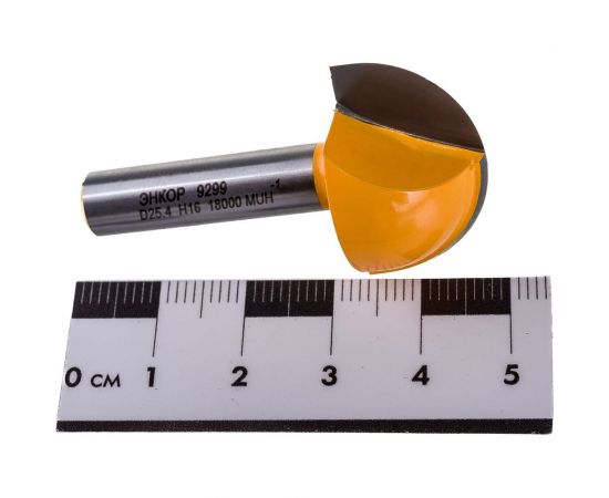 Фреза пазовая галтельная (25,4х16х44 мм; R12,7; хвостовик 8 мм) Энкор 9299 – изображение 6