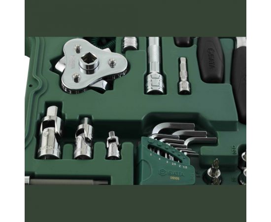 Универсальный набор инструмента 128 шт, 1/4, 3/8 и 1/2 DR SATA 09014A – изображение 6