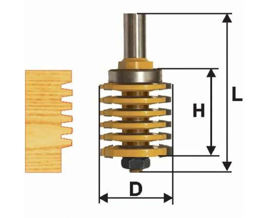 Фреза микрошиповая (42х38 мм; хвостовик 12 мм) по дереву Энкор 10617 – изображение 6
