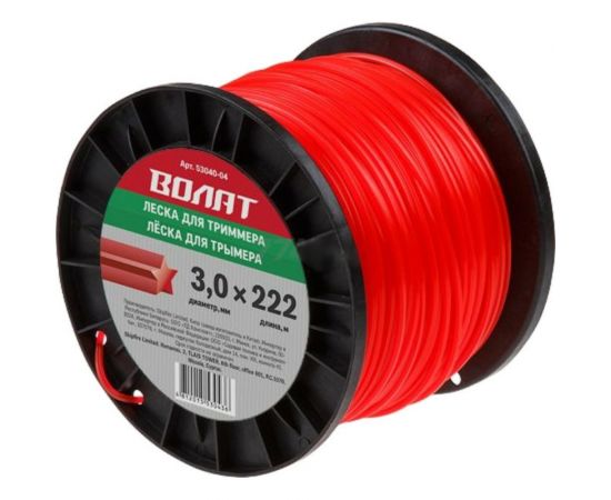 Леска 3 мм, 222 м, звездочка ВОЛАТ 53040-04 