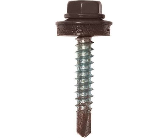 Саморез Невский Крепеж КР RAL 8017 коричневый, св., 4,8x28, 30 шт. 931417 