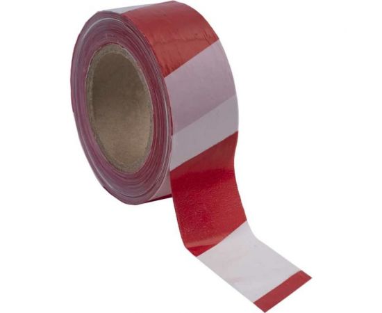 Лента для ограждения FORT Форт 50 мм х 200 м, бело-красная 10004494 
