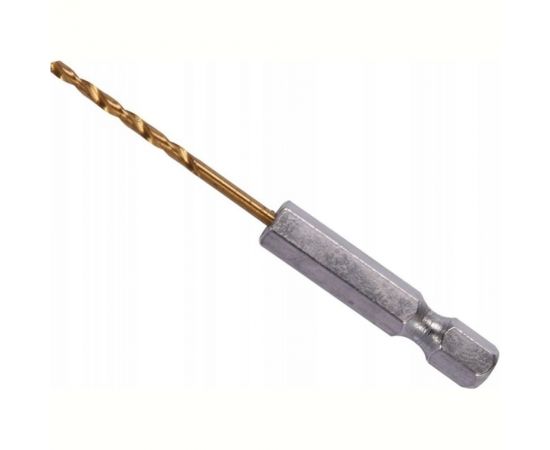 Сверло по металлу HSS-TiN 2.5 мм с хвостовиком HEX1/4 YATO YT-44752 