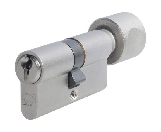Цилиндр DOORLOCK DL Standard Z30xK30 мм PN матовый никель с поворотной кнопкой, 3 ключа 72036 