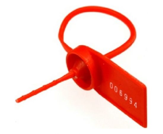 Пластиковая номерная пломба Пломба.Ру D 2,2 мм., L 105 мм., Цвет красная 100 шт. КПП-3-2026 6639322 