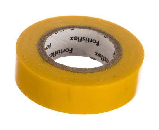Изолента ПВХ FORTISFLEX 15 ммх0.15 ммх10 м желтая 71224 
