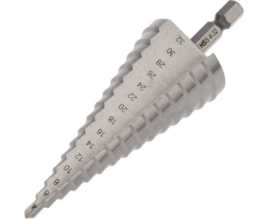 Сверло ступенчатое по металлу 4.0-32.0 мм, HSS KRANZ KR-12-6603 – изображение 2