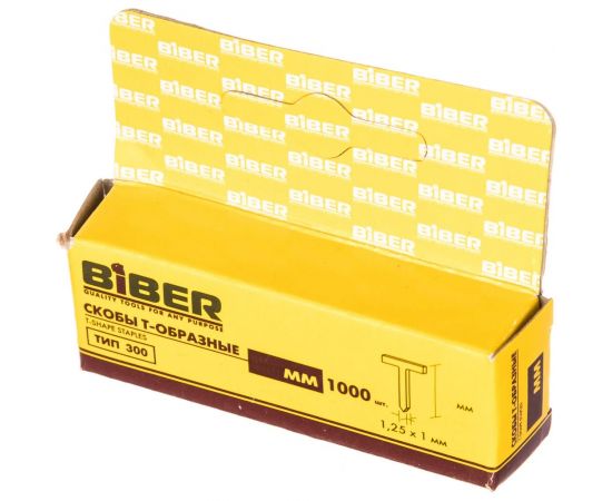 Скобы Т-образные Тип 300 (1000 шт; 10 мм) Biber 85829 тов-075418 – изображение 2