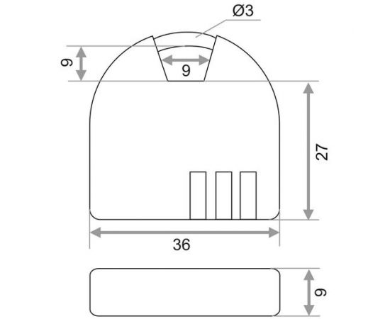 Навесной кодовый замок Trodos CL532 серый Blister 210147 – изображение 2