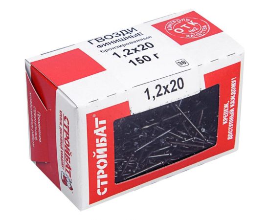 Финишные гвозди Стройбат 1,2x20 бронза 0,15 кг 242901 – изображение 2