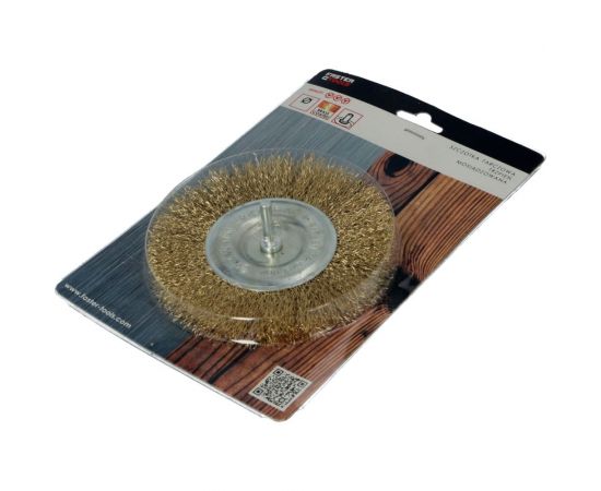 Щетка дисковая 65х15 мм, с хвостовиком, латунная FASTER TOOLS 1694 – изображение 2