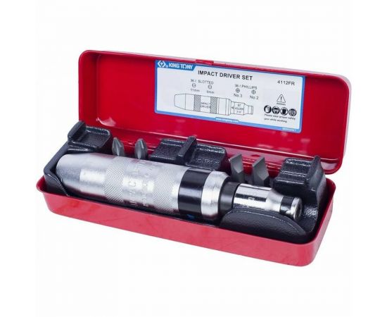 Ударная отвертка с принадлежностями 5/16"", 6шт KING TONY 4112FR – изображение 3