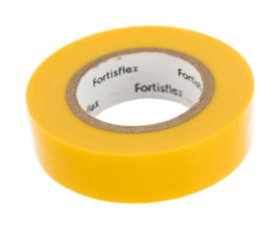 Изолента ПВХ FORTISFLEX 15 ммх0.15 ммх10 м желтая 71224 – изображение 3