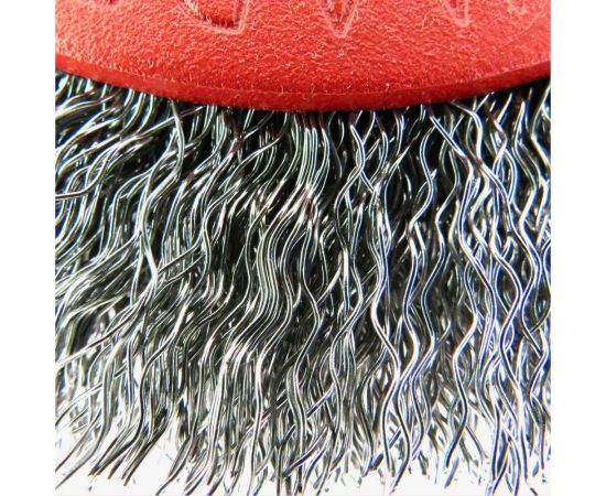 Щетка коническая 120 мм, М14, гофрированная сталь 0.35 мм для УШМ SIT 0175 – изображение 4