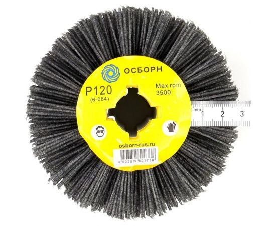 Щетка-валик нейлоновая по дереву 6-084 110 мм, P120 на щеточные шлифмашины ОСБОРН PLM.RB11010019P120 – изображение 4