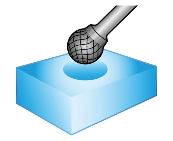 Борфреза твердосплавная NORGAU форма D (10x9 мм; хвостовик 6 мм) 077120300 – изображение 5