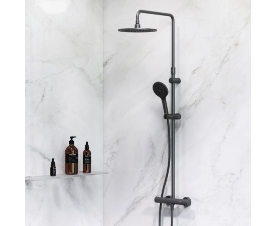 Душевая система AM.PM Like смеситель для душа с термостатом, 3 функции, черный F0780422 – изображение 5