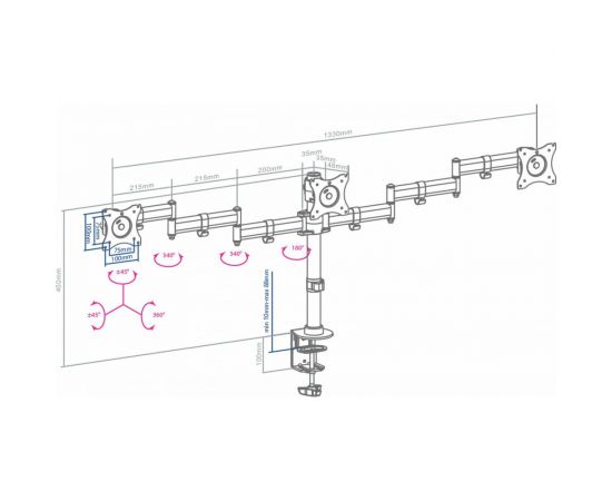 Кронштейн для мониторов Arm media LCD-T15 black 10162 – изображение 7