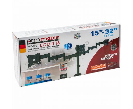 Кронштейн для мониторов Arm media LCD-T15 black 10162 – изображение 10