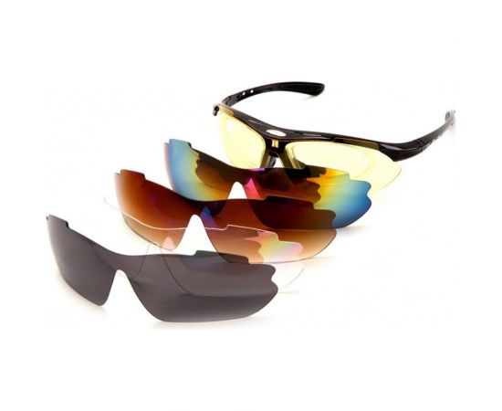 Спортивные солнцезащитные очки с 5 сменными линзами BRADEX в чехле, красные SF 0154 