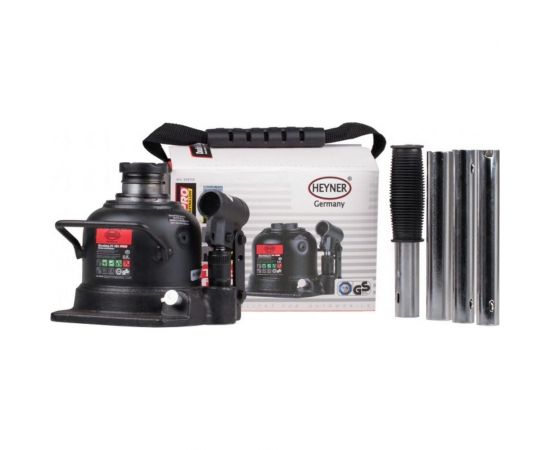 Бутылочный домкрат Heyner 2-х ступ. низкопрофильный Премиум 8 т. 346110 