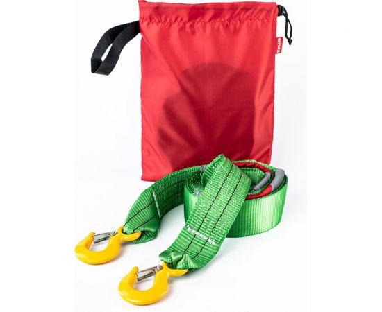 Буксировочный трос Tplus 6 т, 6 м, крюк/крюк, с флажками T002266 