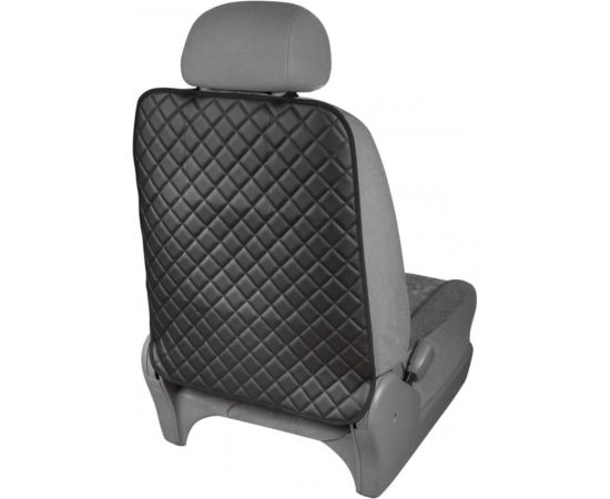 Защита спинки сиденья SKYWAY 60х50 см кожа иск.перф., черная, строчка черная S06101033 